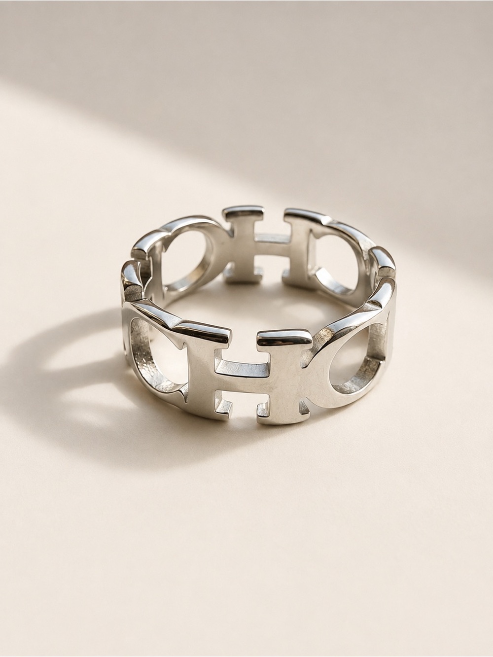 Stainless Steel - luxury inspired ring size 6